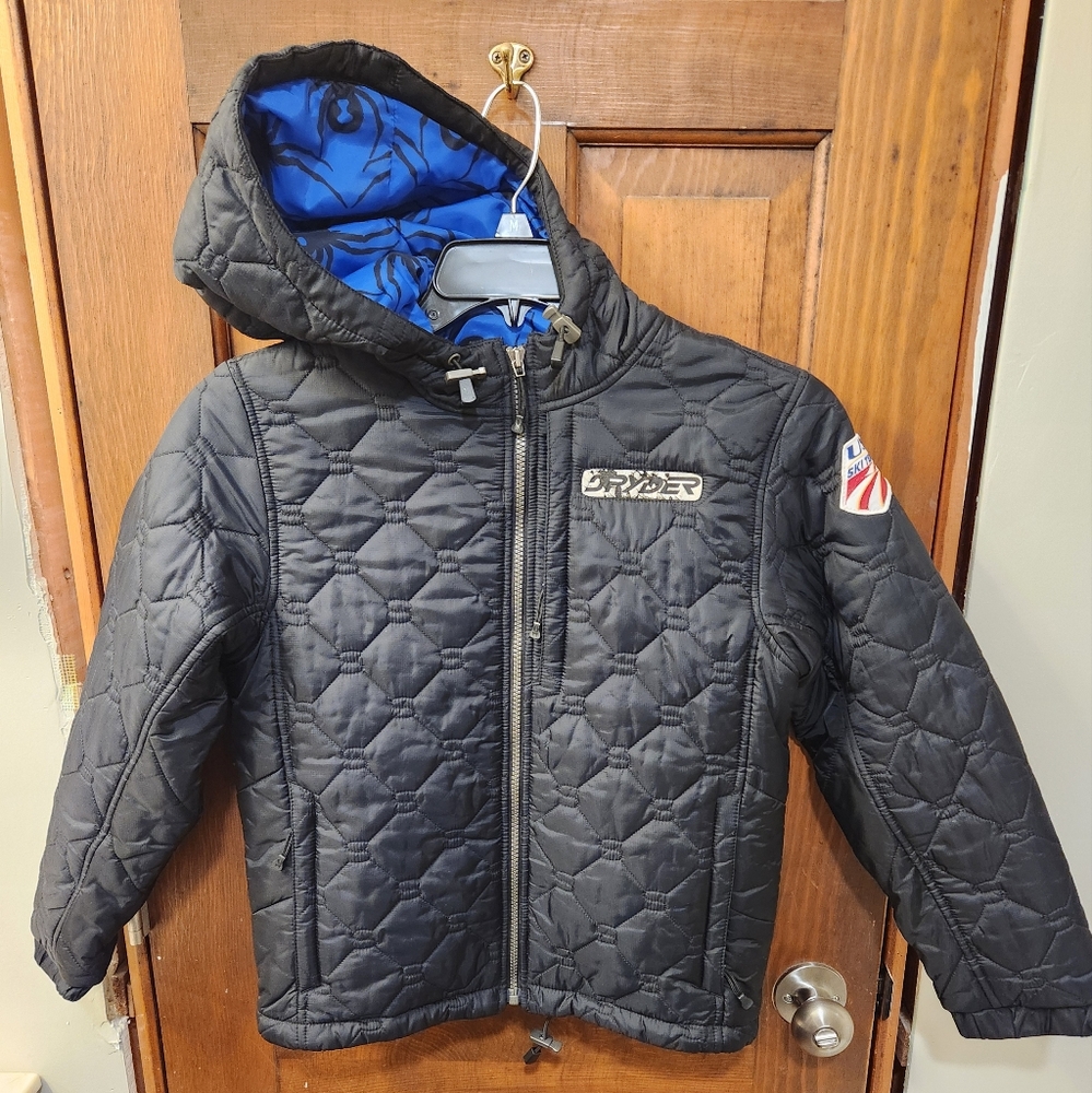 spyder winter jacket size kids large